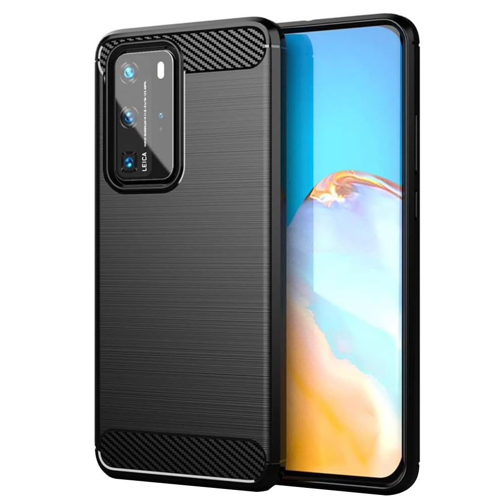 Coque pour Huawei P40 Pro, Techsuit, Carbone, Noire