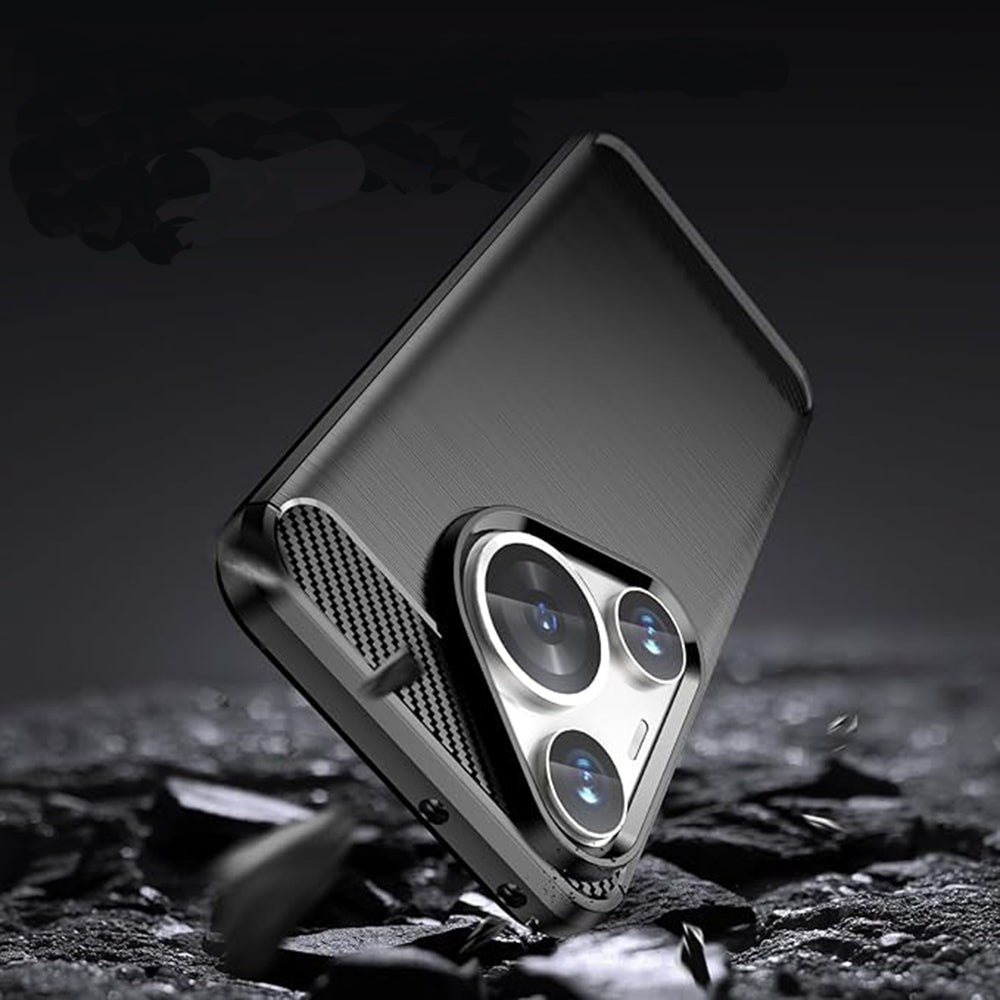 Case for Huawei Pura 70 Pro, Techsuit, Carbon, Black