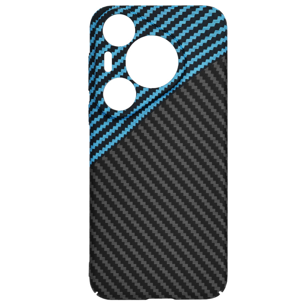 Hülle für Huawei Pura 70 Pro, Techsuit, Carbonite FiberShell, Schwarz Blau
