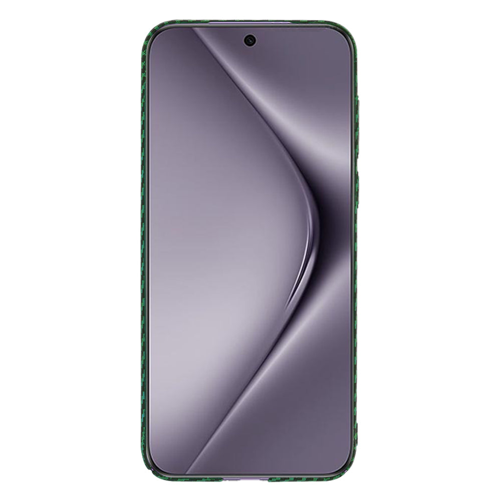 Case for Huawei Pura 70 Pro, Techsuit, Carbonite FiberShell, Green