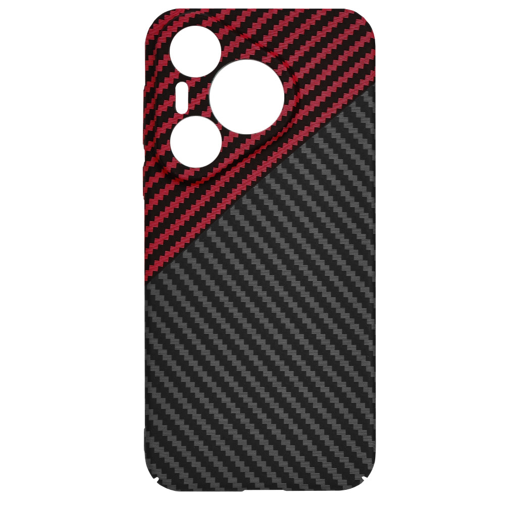 Case for Huawei Pura 70, Techsuit, Carbonite FiberShell, Black Red