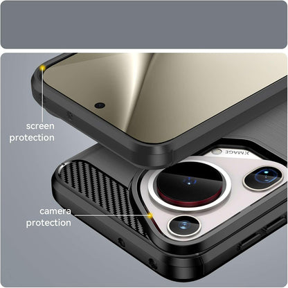 Coque pour Huawei Pura 70 Ultra, Techsuit, Carbone, Bleue