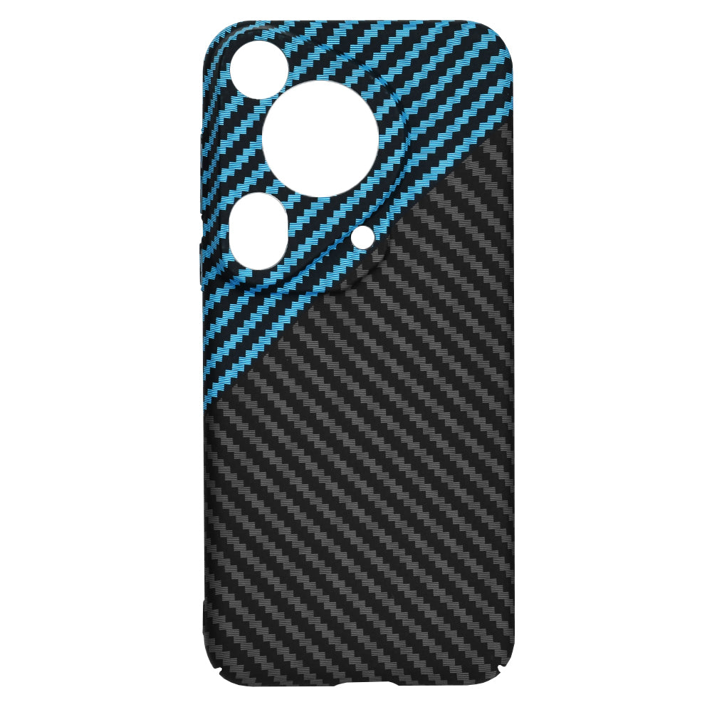 Coque pour Huawei Pura 70 Ultra, Techsuit, Carbonite FiberShell, Noir Bleu