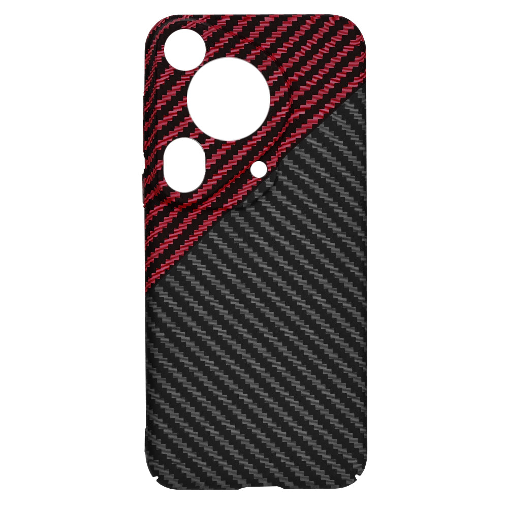 Hülle für Huawei Pura 70 Ultra, Techsuit, Carbonite FiberShell, Schwarz Rot