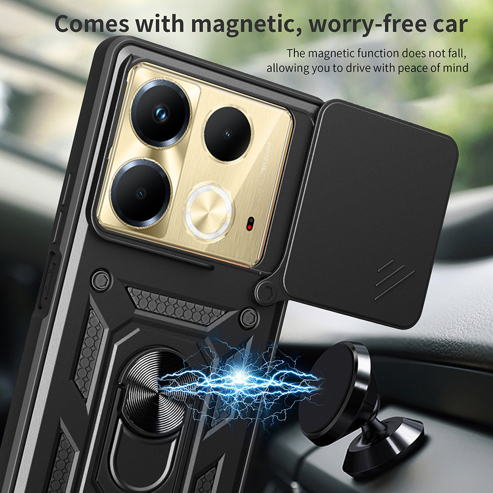 Case for Infinix Note 40 4G, Techsuit, CamShield, Black