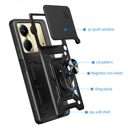 Case for Infinix Note 40 4G, Techsuit, CamShield, Black