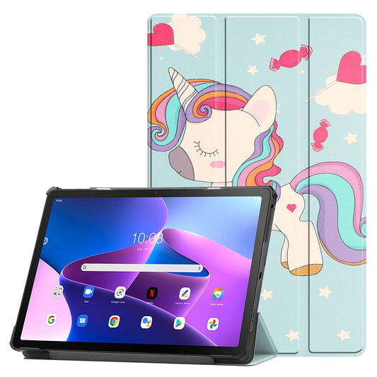 Hülle für Lenovo Idea Tab 11, Techsuit, FoldPro Unicorn, Mehrfarbig