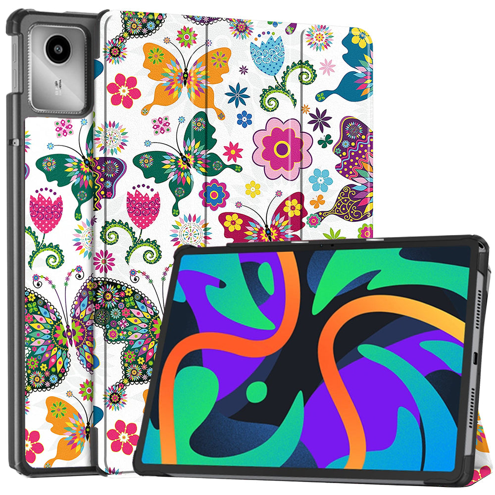 Hülle für Lenovo Tab M11, Techsuit, FoldPro Butterfly, Mehrfarbig