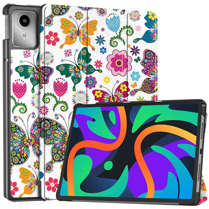 Hülle für Lenovo Tab M11, Techsuit, FoldPro Butterfly, Mehrfarbig