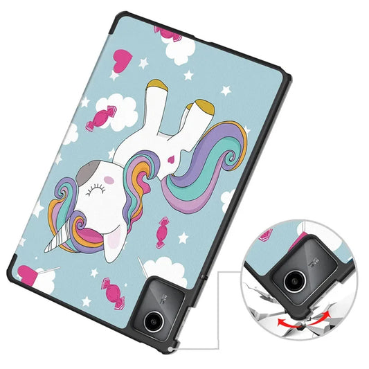 Housse pour Lenovo Tab M11, Techsuit, FoldPro Unicorn, Multicolore