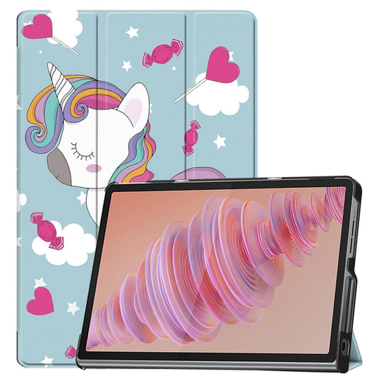 Housse pour Lenovo Tab Plus 11,5 pouces, Techsuit, FoldPro Unicorn, Multicolore