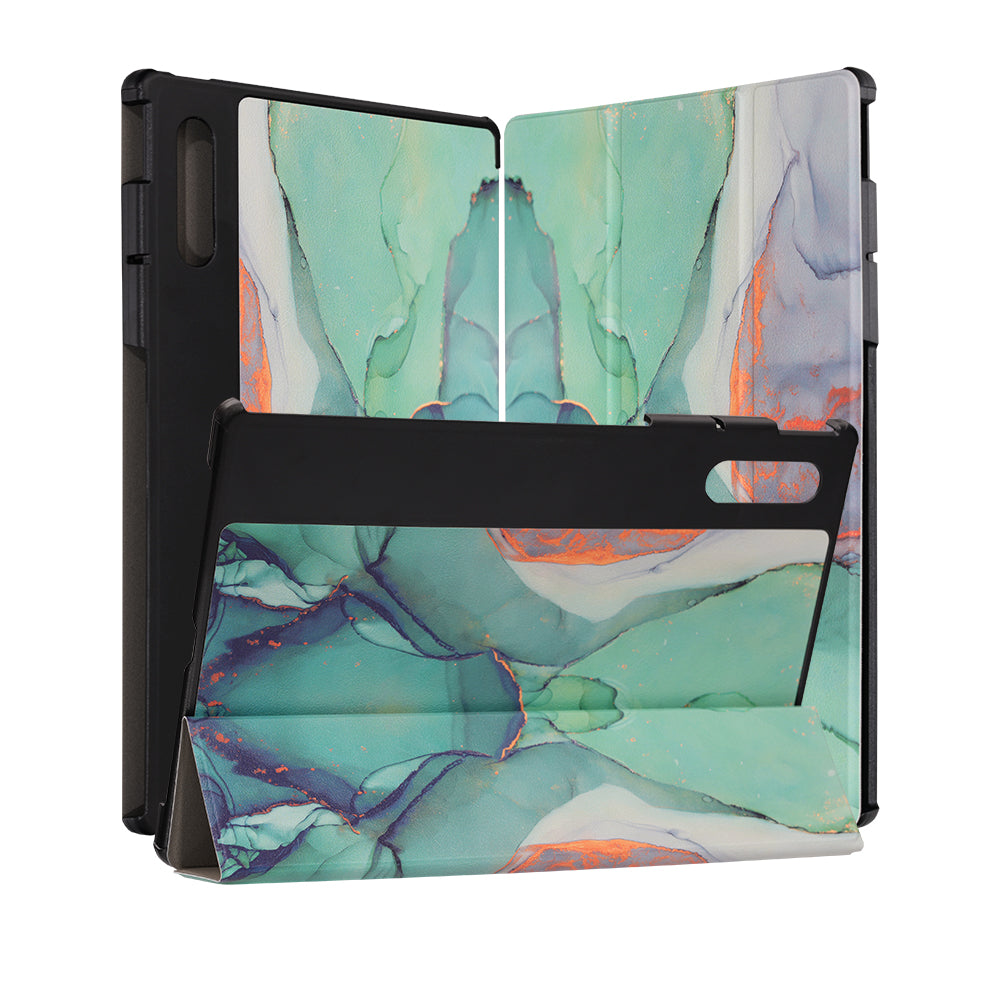 Case for Lenovo Yoga Tab Plus, Techsuit, FoldPro Green Time, Multicolor