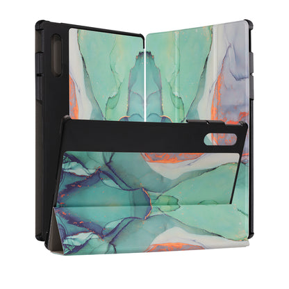 Case for Lenovo Yoga Tab Plus, Techsuit, FoldPro Green Time, Multicolor