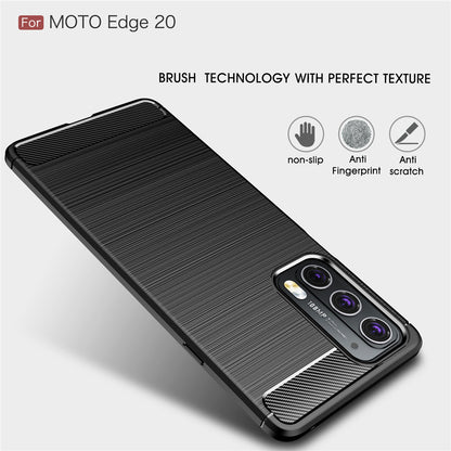 Case for Motorola Edge 20, Techsuit, Carbon, Black
