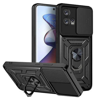 Hülle für Motorola Edge 30 Fusion, Techsuit, CamShield, Schwarz