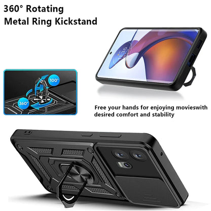 Hülle für Motorola Edge 30 Fusion, Techsuit, CamShield, Schwarz
