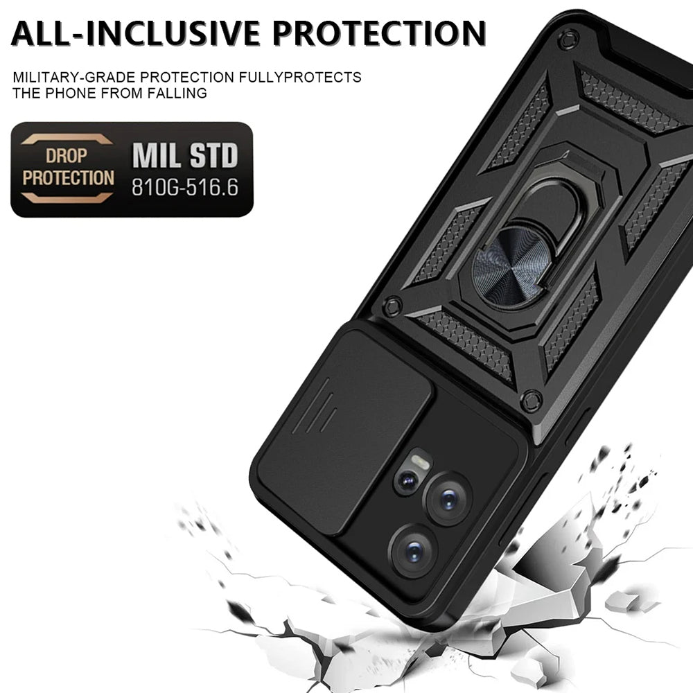 Hülle für Motorola Edge 30 Fusion, Techsuit, CamShield, Schwarz