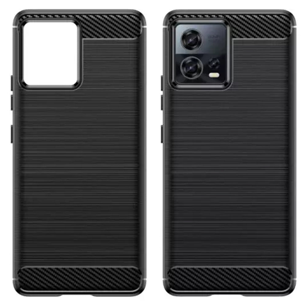 Hülle für Motorola Edge 30 Fusion, Techsuit, Carbon, Schwarz