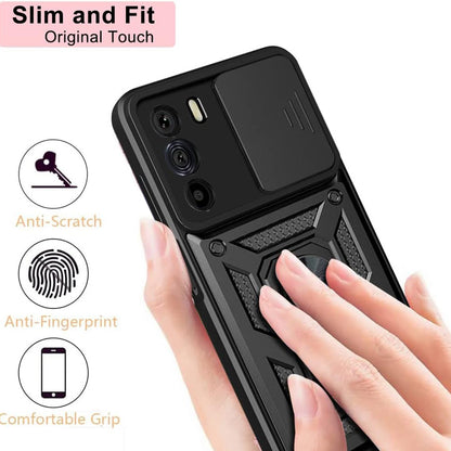 Hülle für Motorola Edge 30, Techsuit, CamShield, Schwarz