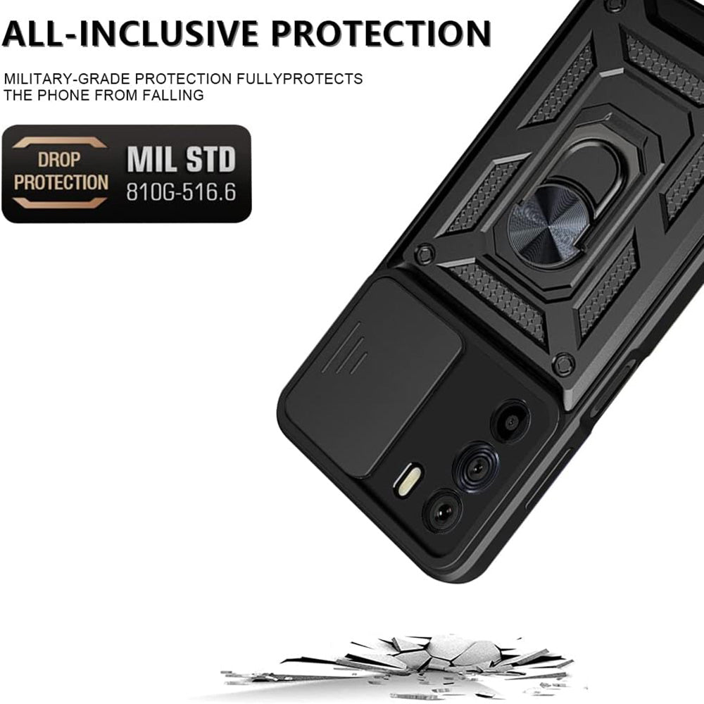 Hülle für Motorola Edge 30, Techsuit, CamShield, Schwarz