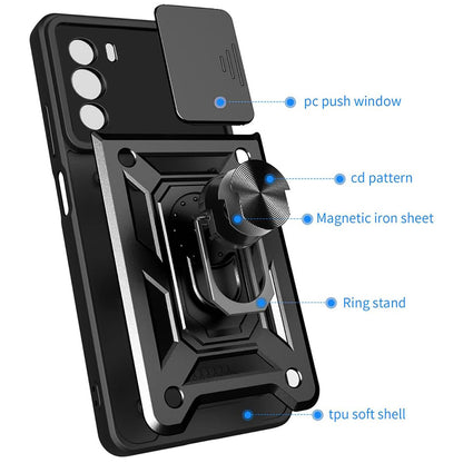Hülle für Motorola Edge 30, Techsuit, CamShield, Schwarz