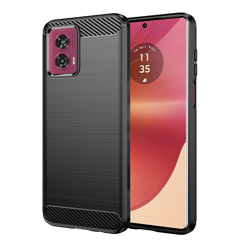 Coque pour Motorola Edge 50 Fusion, Techsuit, Carbone, Noire