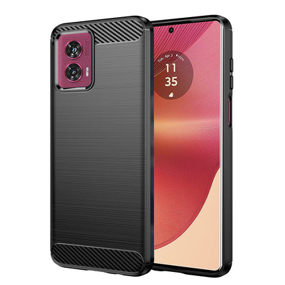 Coque pour Motorola Edge 50 Fusion, Techsuit, Carbone, Noire
