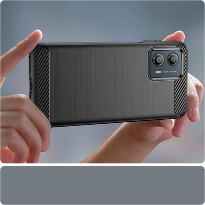 Coque pour Motorola Edge 50 Fusion, Techsuit, Carbone, Noire