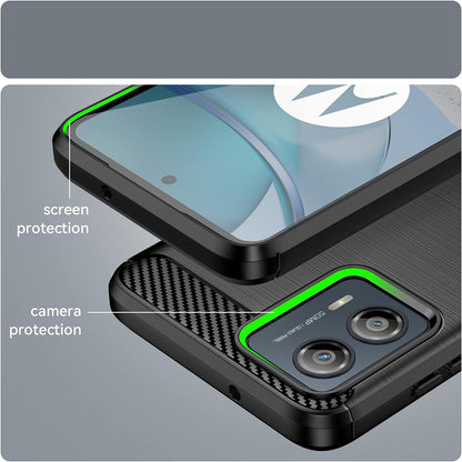 Coque pour Motorola Edge 50 Fusion, Techsuit, Carbone, Noire