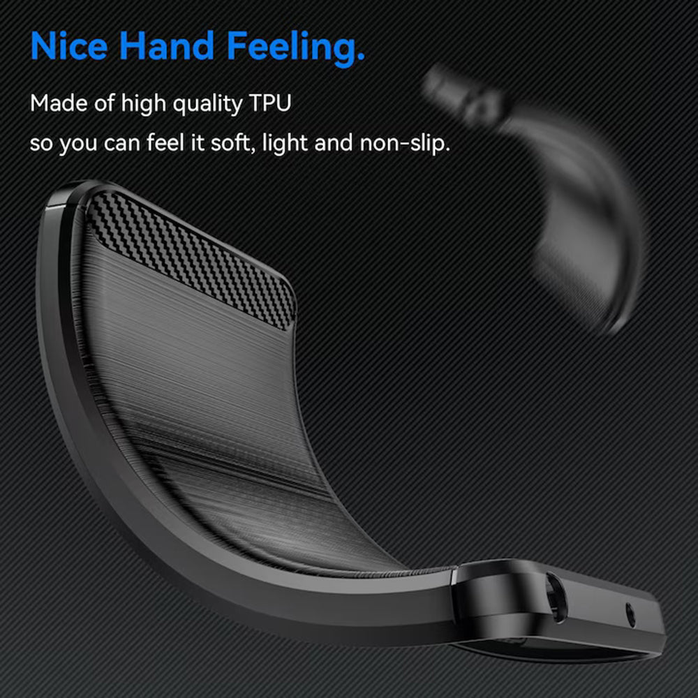 Coque pour Motorola Edge 50 Neo, Techsuit, Carbone, Noire