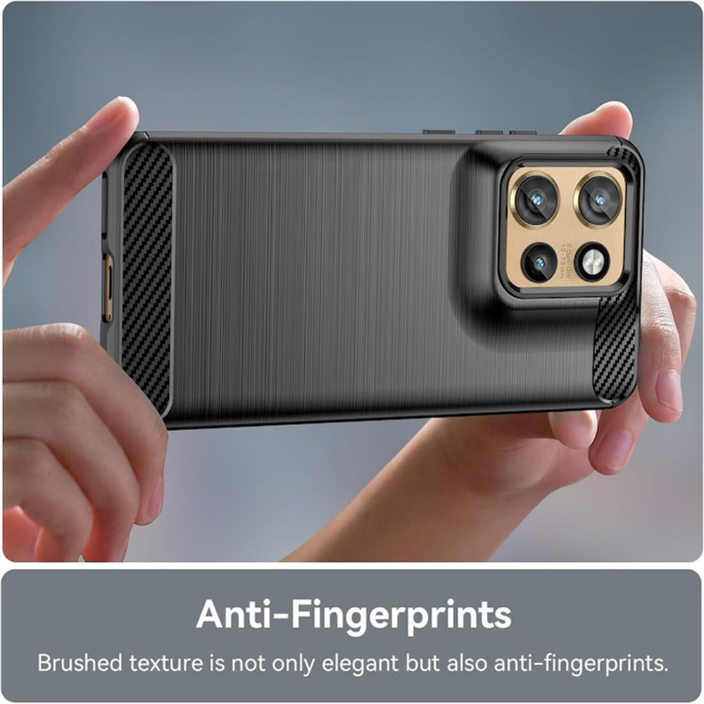 Coque pour Motorola Edge 50 Neo, Techsuit, Carbone, Noire