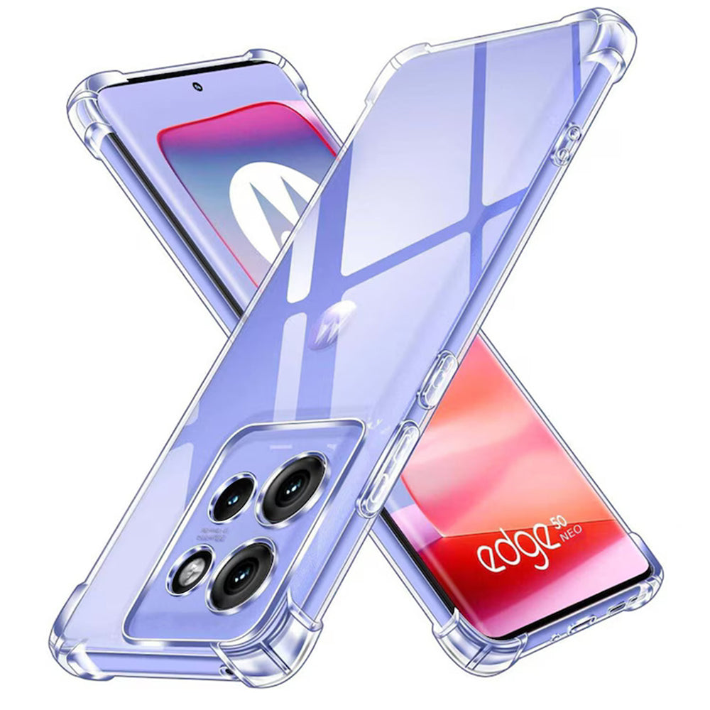 Hülle für Motorola Edge 50 Neo, Techsuit, stoßfest klar, transparent