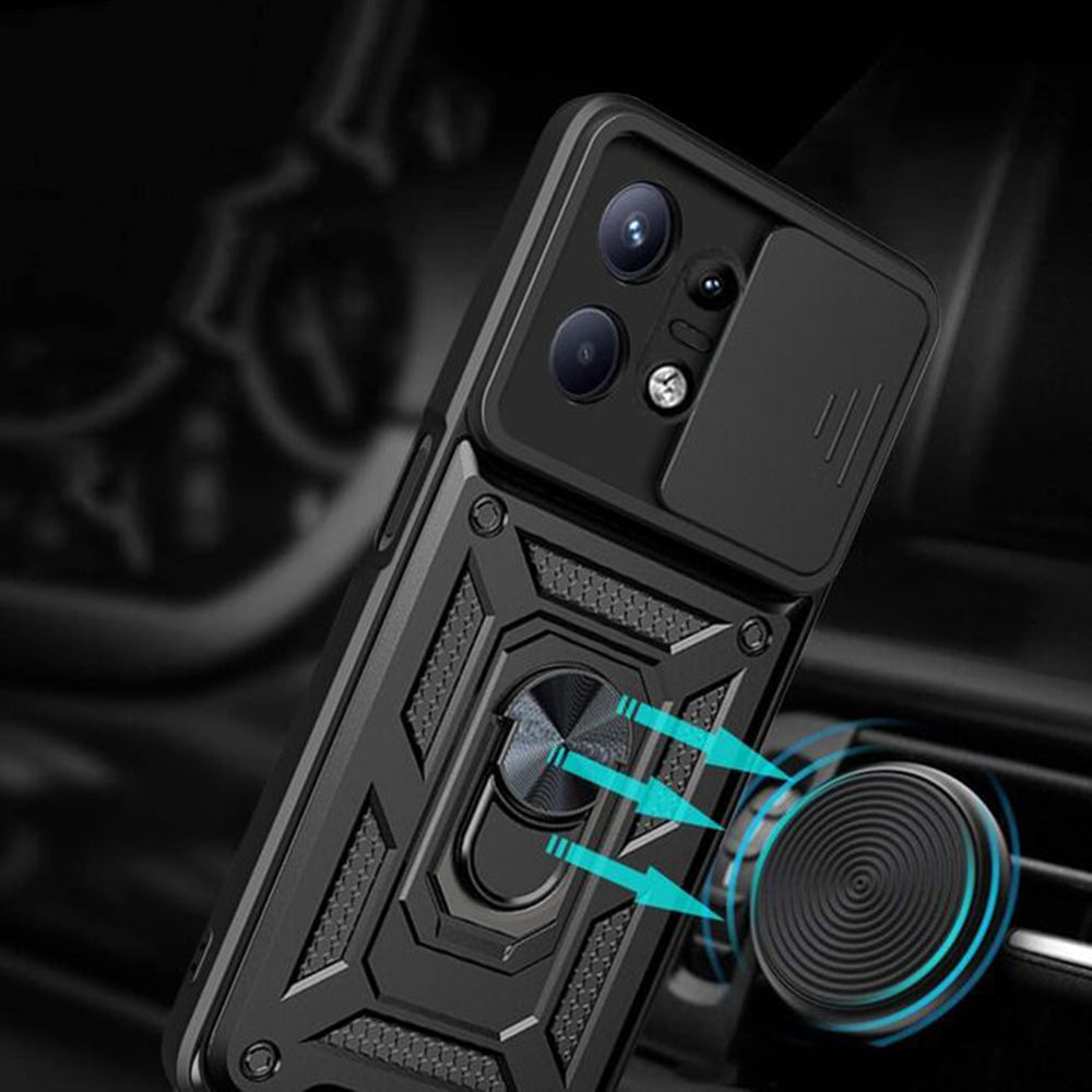Coque pour Motorola Edge 50 Pro, Techsuit, CamShield, Noire