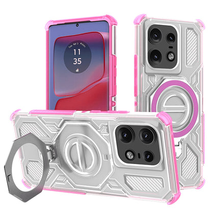 Hülle für Motorola Edge 50 Pro, Techsuit, Carbon Shield Pro, Rosa