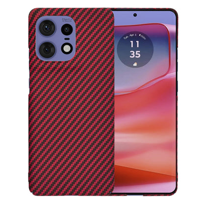 Case for Motorola Edge 50 Pro, Techsuit, Carbonite FiberShell, Red