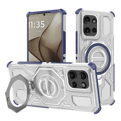 Hülle für Motorola Edge 50, Techsuit, Carbon Shield Pro, Blau