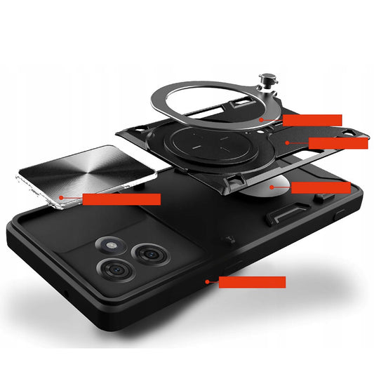 Hülle für Motorola Edge 60 Fusion / Edge 60, Techsuit, CamGuard Pro, Schwarz