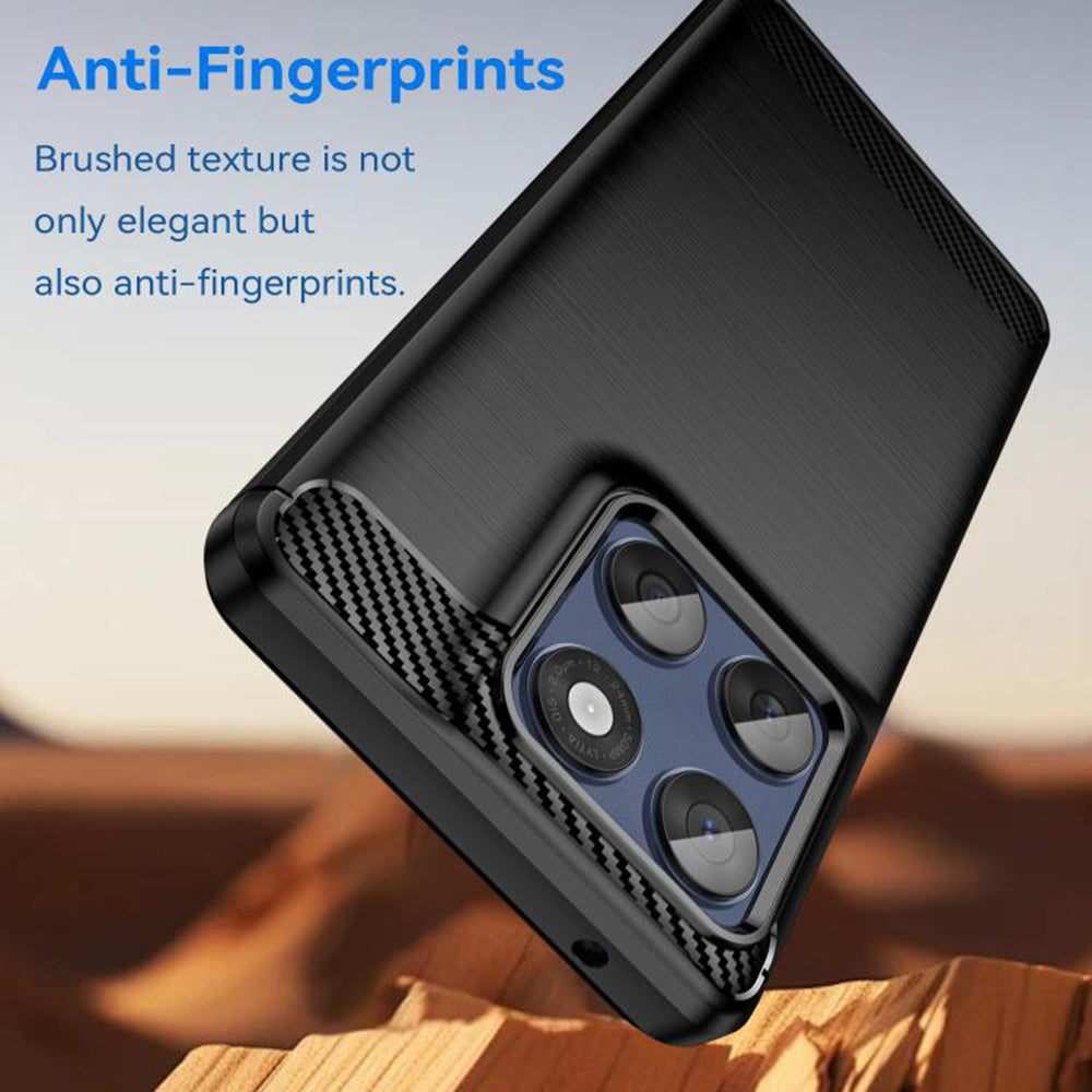 Coque pour Motorola Edge 60 Fusion / Edge 60, Techsuit, Carbone, Noire