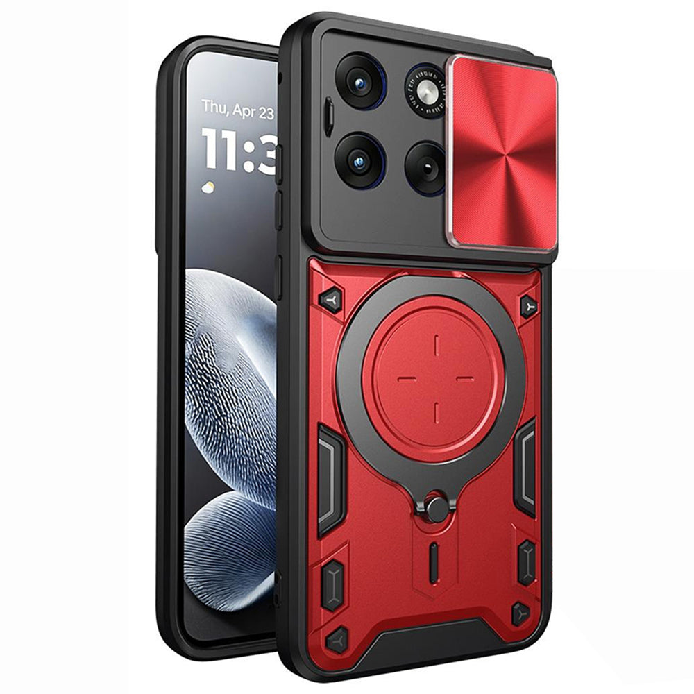Hülle für Motorola Edge 70 Fusion, Techsuit, CamGuard Pro, Rot