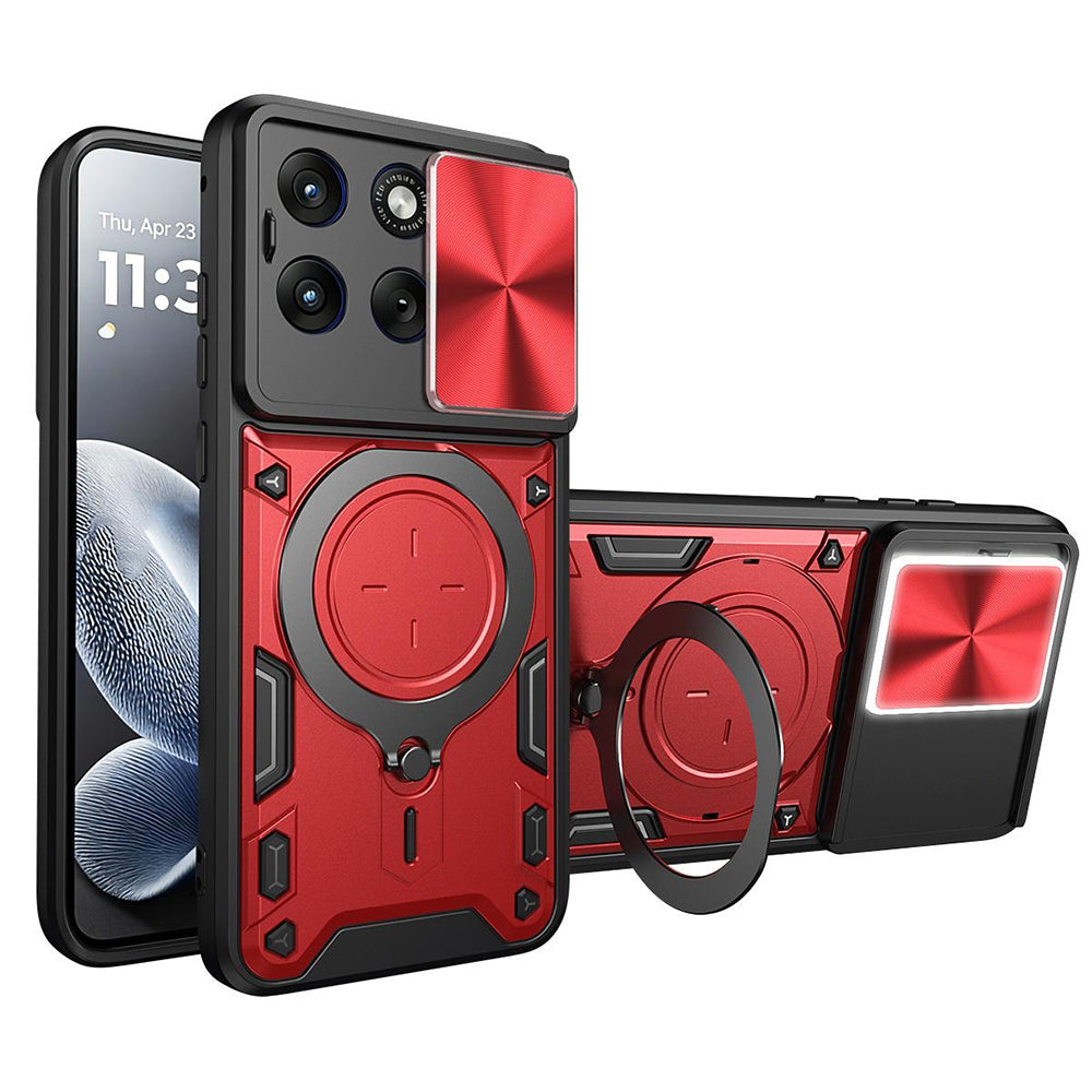 Hülle für Motorola Edge 70 Fusion, Techsuit, CamGuard Pro, Rot