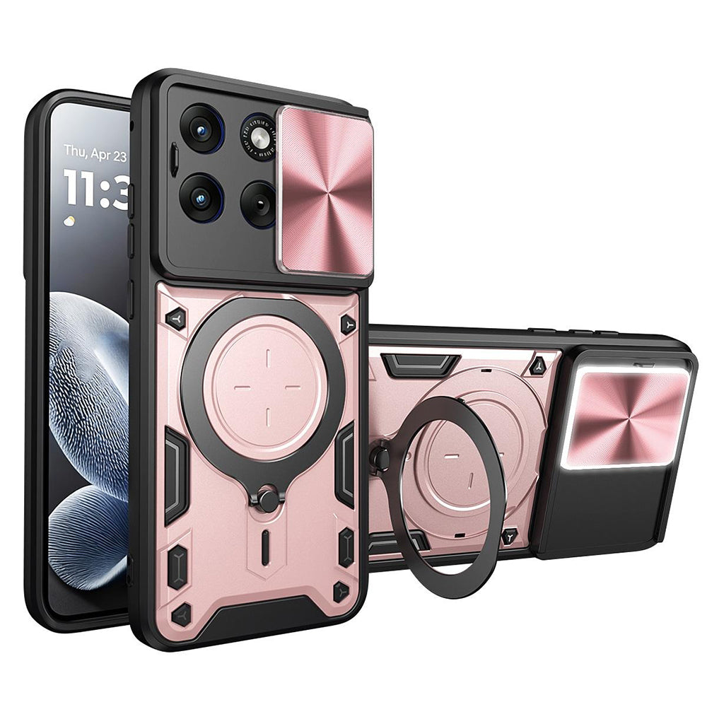 Coque pour Motorola Edge 70 Fusion, Techsuit, CamGuard Pro, Rose Doré