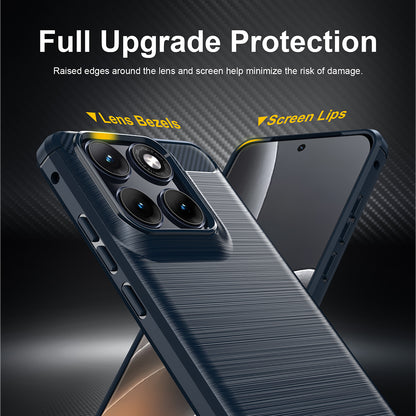 Hülle für Motorola Edge 70 Fusion, Techsuit, Carbon, Blau