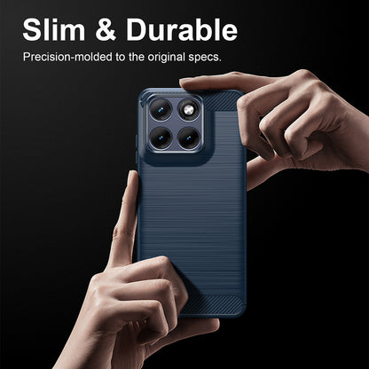 Hülle für Motorola Edge 70 Fusion, Techsuit, Carbon, Blau