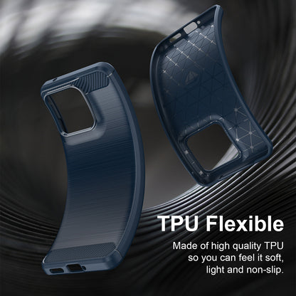 Hülle für Motorola Edge 70 Fusion, Techsuit, Carbon, Blau