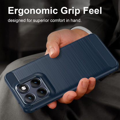 Hülle für Motorola Edge 70 Fusion, Techsuit, Carbon, Blau