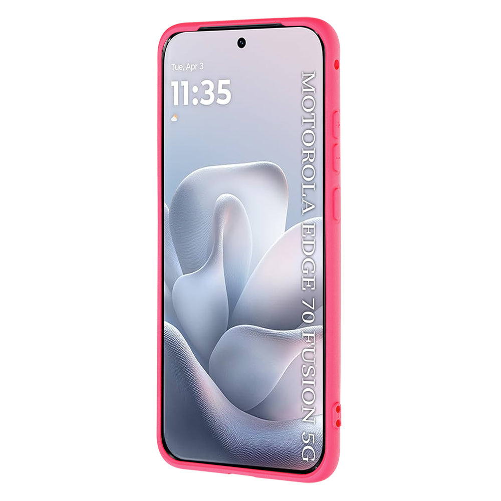 Coque pour Motorola Edge 70 Fusion, Techsuit, SoftFlex, Rose Foncé