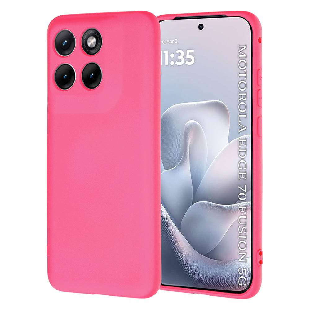 Coque pour Motorola Edge 70 Fusion, Techsuit, SoftFlex, Rose Foncé