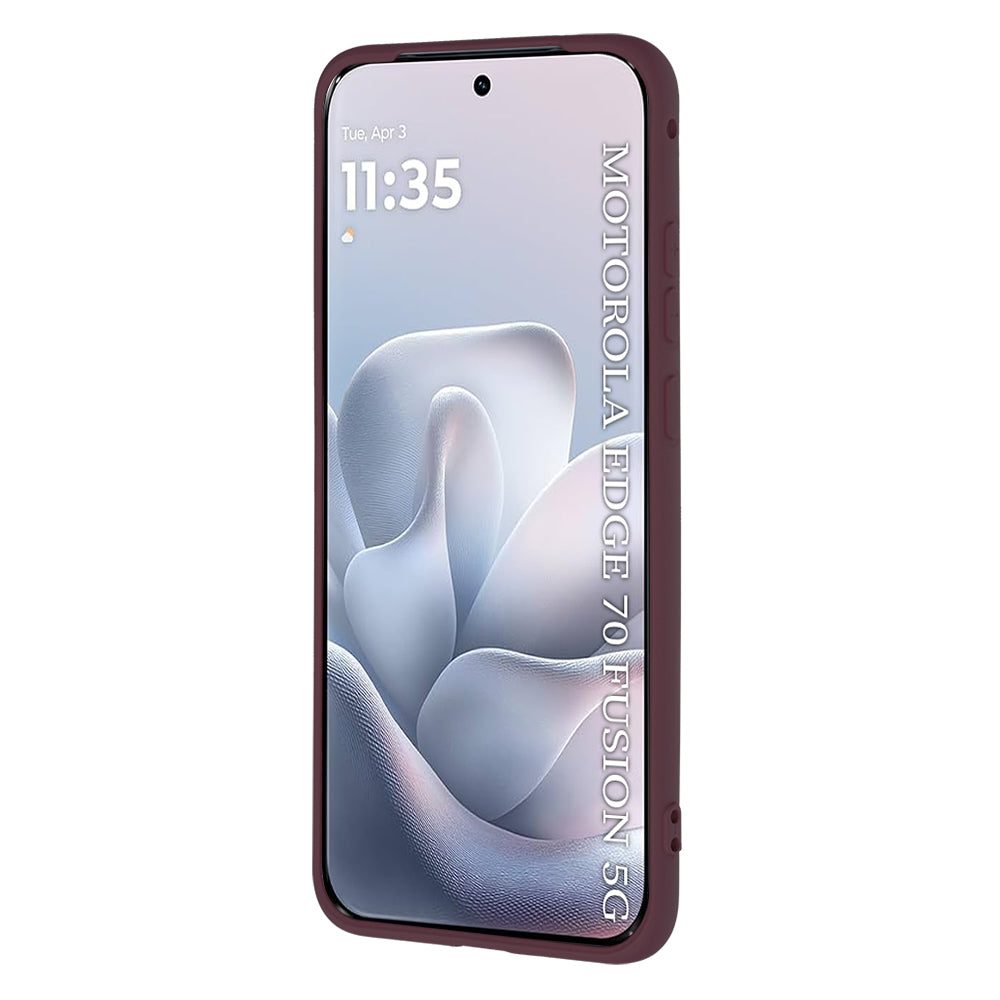 Case for Motorola Edge 70 Fusion, Techsuit, SoftFlex, Burgundy