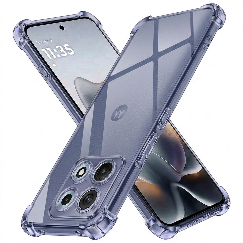 Coque pour Motorola Edge 70 Max, Techsuit, Transparent Antichoc, Fumé