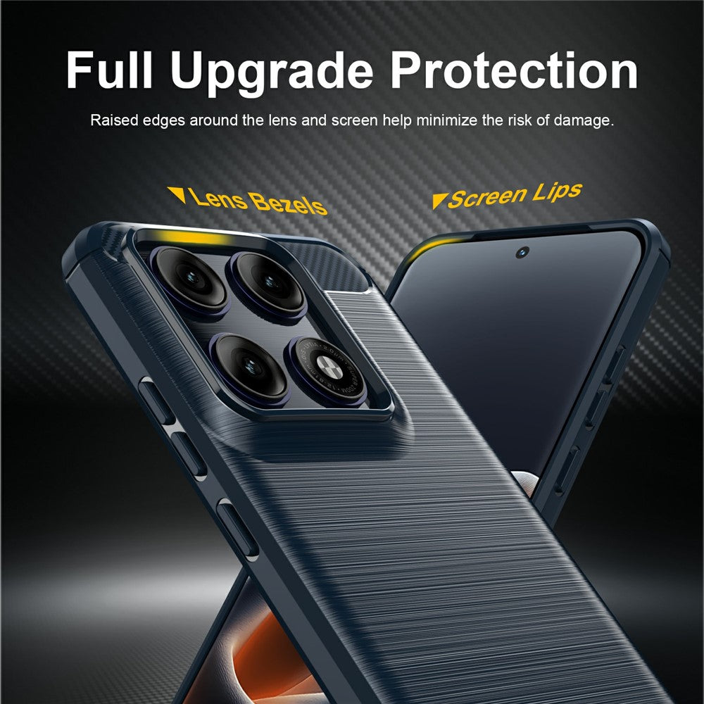 Case for Motorola Edge 70 Pro, Techsuit, Carbon, Blue